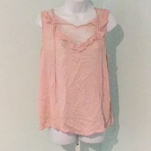 Torrid pink lacy tank size 00 fits like 14